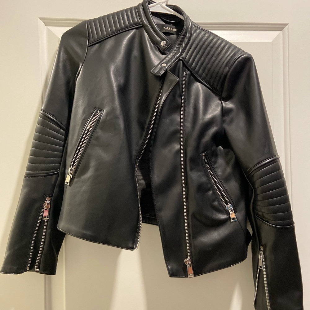 Black motor jacket